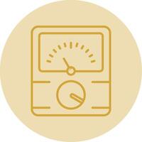 Dial Line Yellow Circle Icon vector