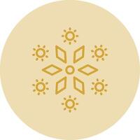 Firework Line Yellow Circle Icon vector