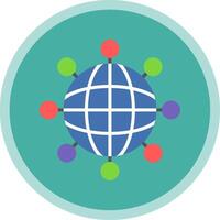 Internet Flat Multi Circle Icon vector