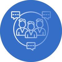 Seo Group Chat Flat Bubble Icon vector