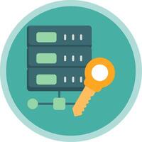 servidor plano multi circulo icono vector