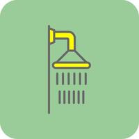 Shower Filled Yellow Icon vector