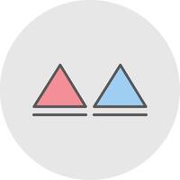 Triangles Line Filled Light Icon vector