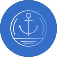 Anchor Flat Bubble Icon vector