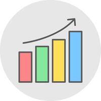 Data Analytics Line Filled Light Icon vector