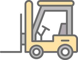 Forklift Line Filled Light Icon vector