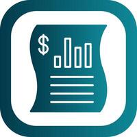 Financial Reporting Glyph Gradient Corner Icon vector