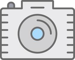 fotografía línea lleno ligero icono vector