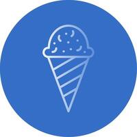 Icecream Flat Bubble Icon vector