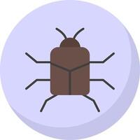 Stag Beetle Flat Bubble Icon vector