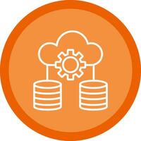 Data Storage Line Multi Circle Icon vector