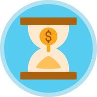 Sand Timer Flat Multi Circle Icon vector