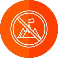 Prohibited Sign Line Yellow White Icon vector