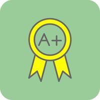 School Grade Filled Yellow Icon vector