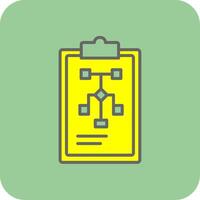 Business Plan Filled Yellow Icon vector