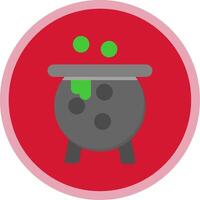 Cauldron Flat Multi Circle Icon vector