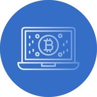 bitcoin ganancias plano burbuja icono vector