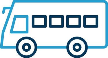 Coach Line Blue Two Color Icon vector