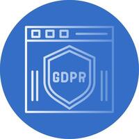 gdpr plano burbuja icono vector