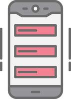 Mobile Work Line Filled Light Icon vector