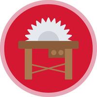 Table Saw Flat Multi Circle Icon vector