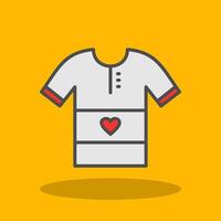 Shirt Filled Shadow Icon vector