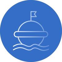 Buoy Flat Bubble Icon vector