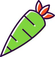 Carrot filled Design Icon vector