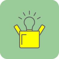 Creativity Filled Yellow Icon vector