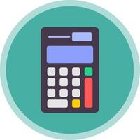 Calculator Flat Multi Circle Icon vector