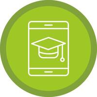 Graduation Line Multi Circle Icon vector