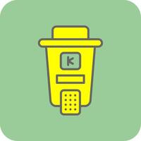 Ink Filled Yellow Icon vector