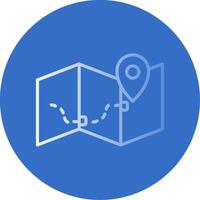 Map Flat Bubble Icon vector