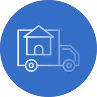 Moving Service Flat Bubble Icon vector