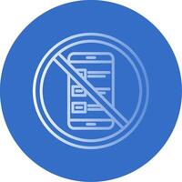 Prohibited Sign Flat Bubble Icon vector