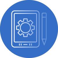 Tablet Flat Bubble Icon vector