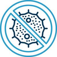 Bacteria Line Blue Two Color Icon vector