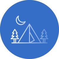 Camping Zone Flat Bubble Icon vector