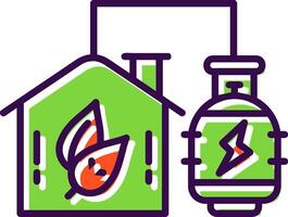 Biogas Energy filled Design Icon vector