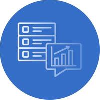 Data Analytics Flat Bubble Icon vector