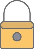 Lock Line Filled Light Icon vector