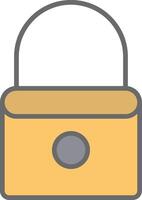 Lock Line Filled Light Icon vector