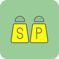 Salt And Pepper Filled Yellow Icon vector