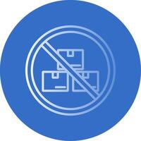 Prohibited Sign Flat Bubble Icon vector