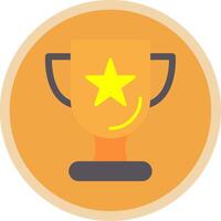 Trophy Flat Multi Circle Icon vector