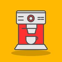 Coffee Machine Filled Shadow Icon vector