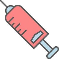 Injection Line Filled Light Icon vector