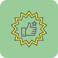 Best Choice Filled Yellow Icon vector