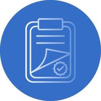 Clipboard Flat Bubble Icon vector