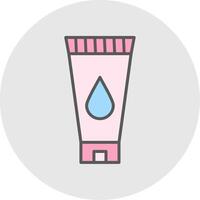 Face Wash Line Filled Light Icon vector